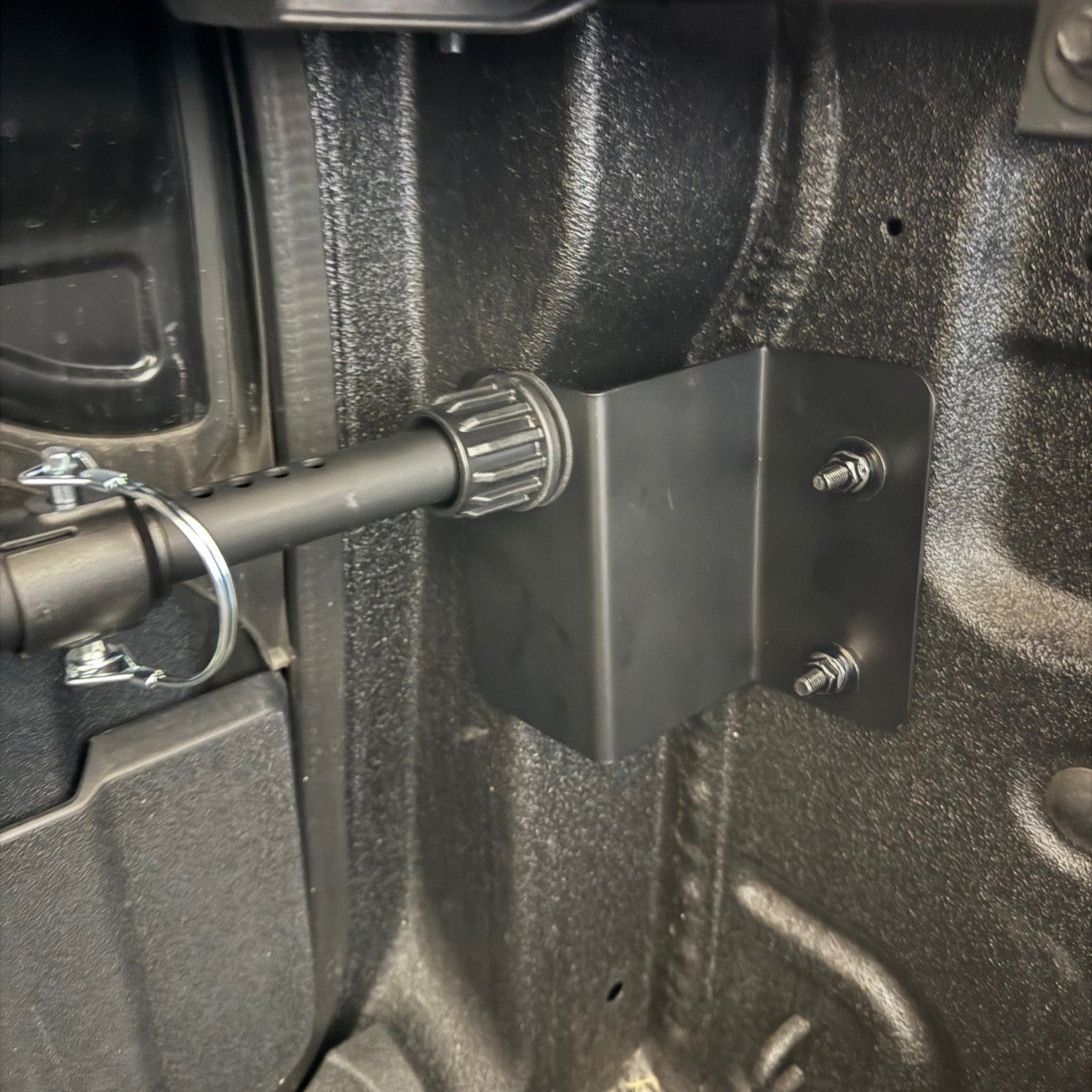 Chevy & GMC EV Truck Brackets mounted to a truck bed to mount a Telescopic Crossbar. Built for a bike rack for Chevy Silverado EV or GMC Sierra EV.