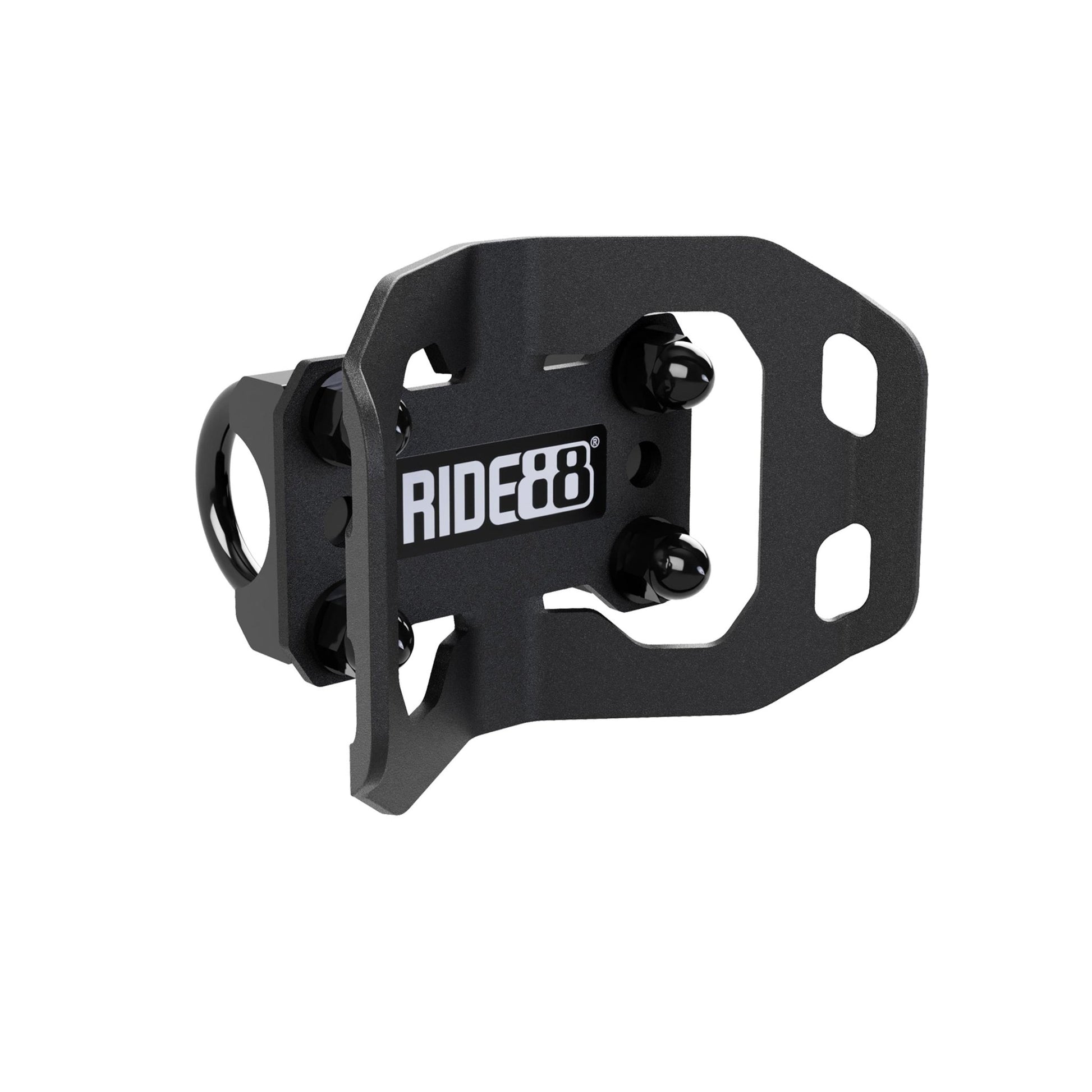 RIDE88 wheel chock for securing bike tires in truck bed racks.