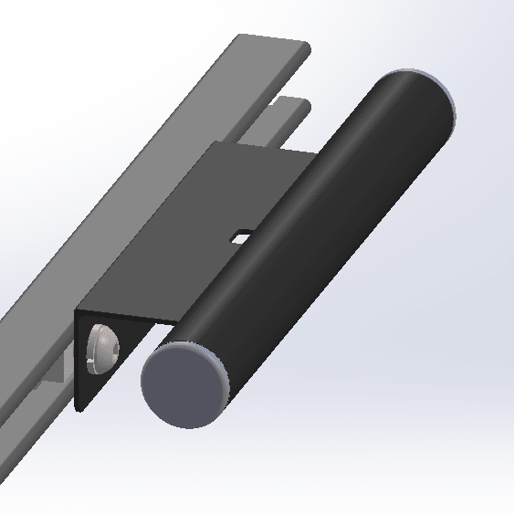 RIDE88 Front-Track Adapter for a QR3 bike rack mounted to a utility track