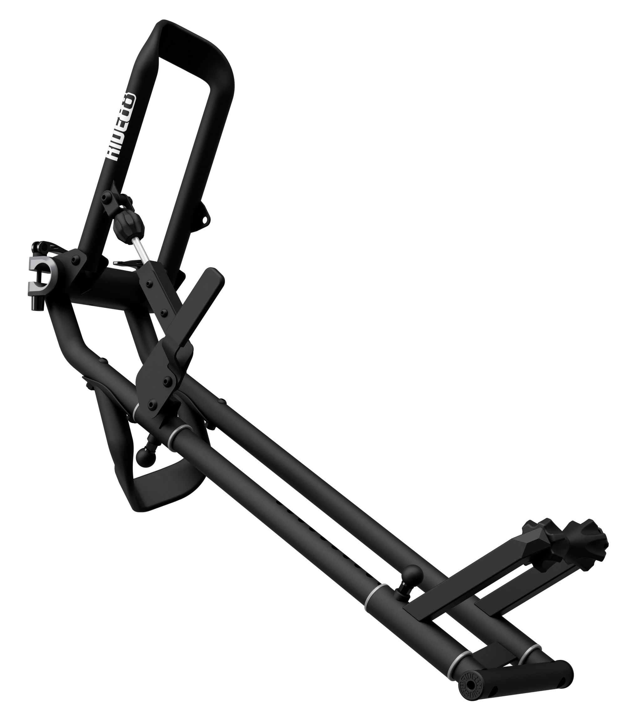 QR3 truck bed bike rack in open position.