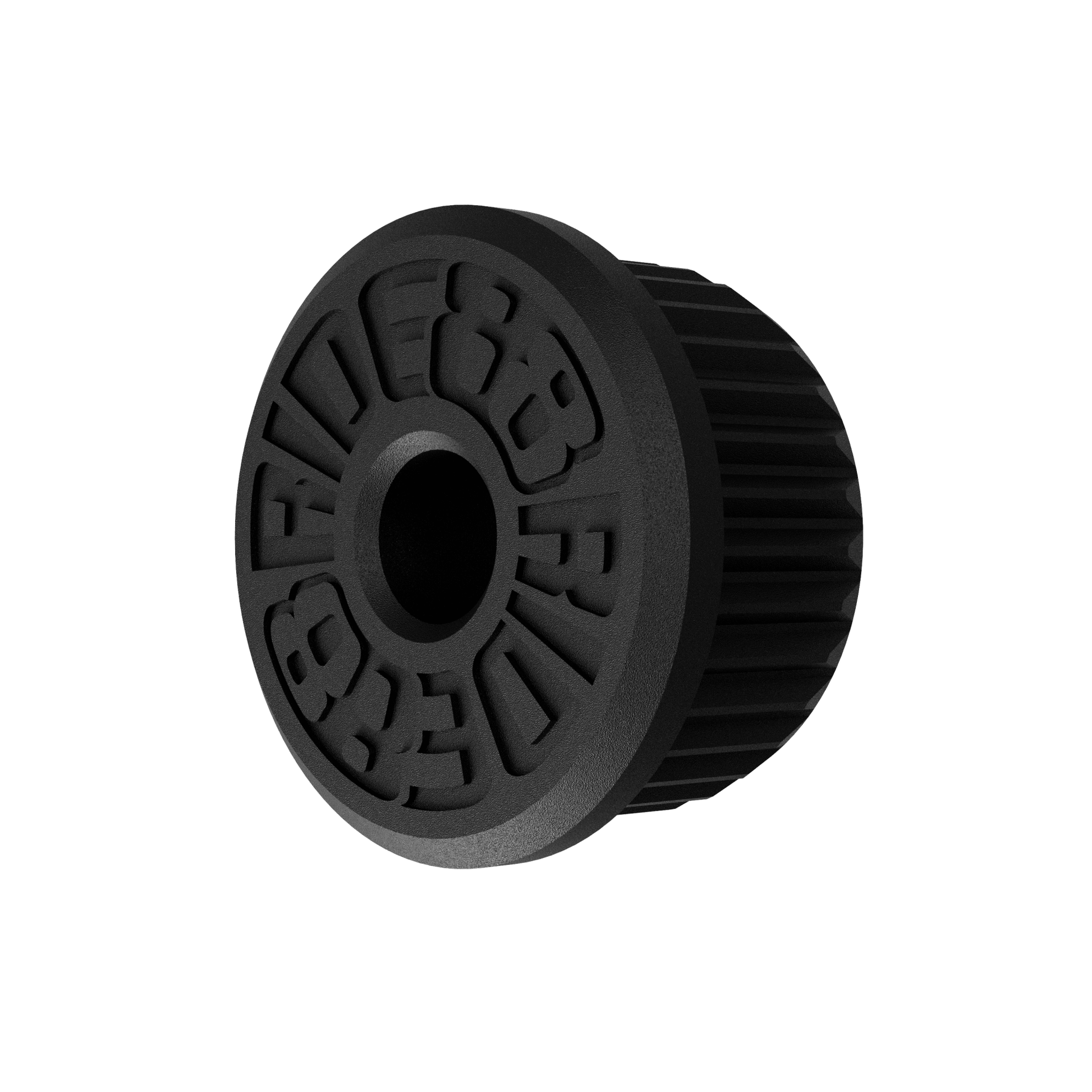 RIDE88 QR3 bike rack end plug, black textured cap designed for sealing and protecting the bottom of the QR3 truck bed bike rack tube.