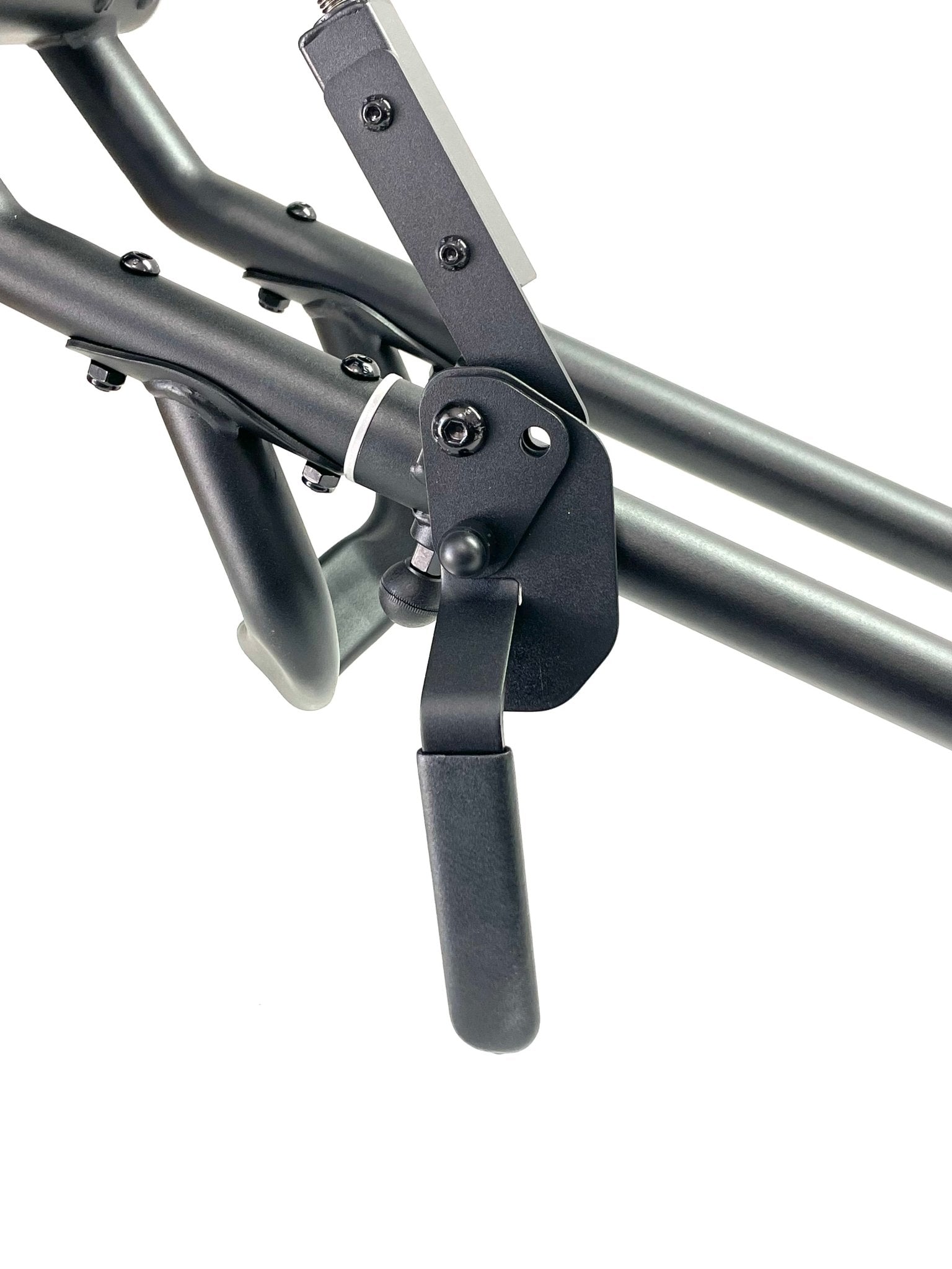 RIDE88 QR3 Handle Lock Kit installed on a QR3 truck bed bike rack. Lock not included.