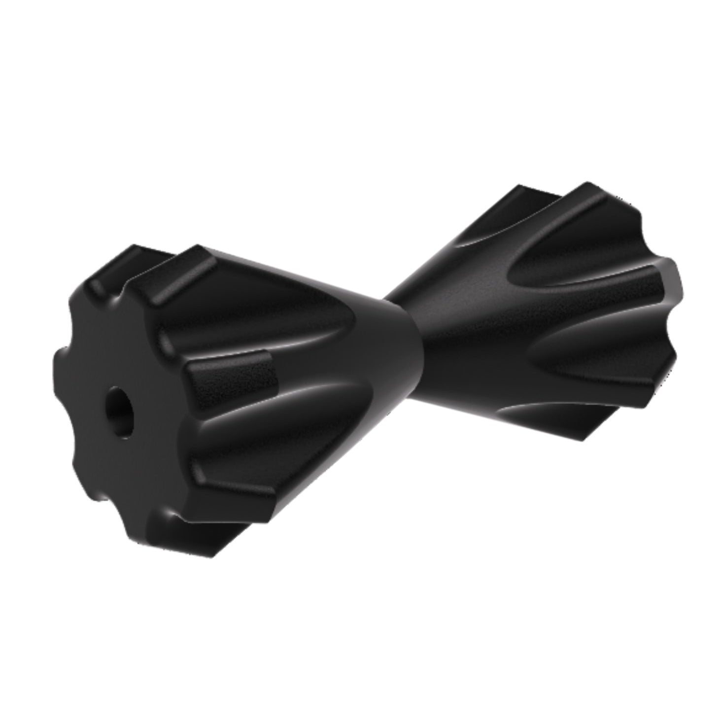 RIDE88 QR3 roller, black dual-end wheel support designed for smooth bike mounting and alignment on the RIDE88 QR3 truck bike rack system.