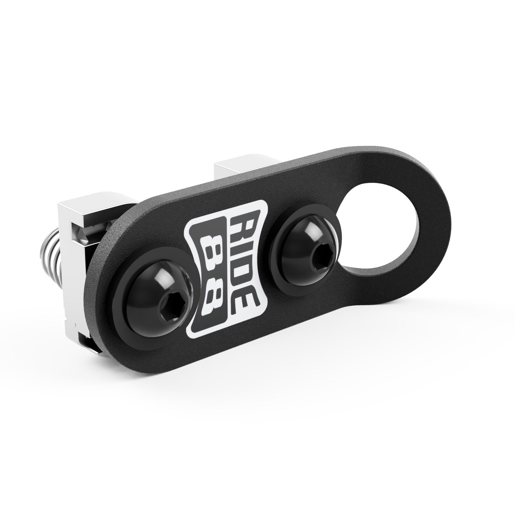 RIDE88 U-Track tie-down anchor for securing bikes or cargo in truck beds.